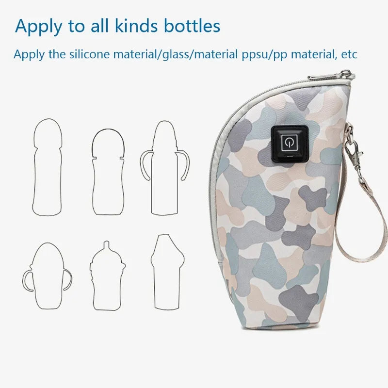 Portable USB All-Shape Bottle Warmer Cover - Ideal for Travel
