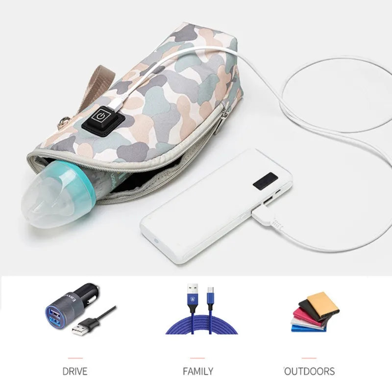Portable USB All-Shape Bottle Warmer Cover - Ideal for Travel